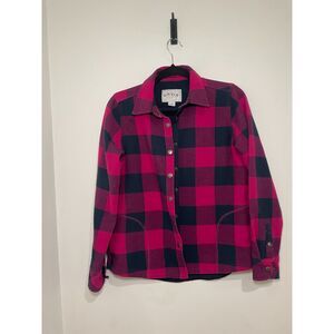 Orvis Teton Shirt Jacket S Flannel Face Fleece Lined Chore Field Buffalo Check S
